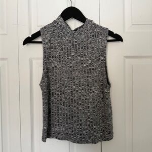 American Eagle Outfitters Textured Gray Tank Top
